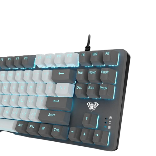 AULA Wired Mechanical Gaming Keyboard F3287 – Grey White